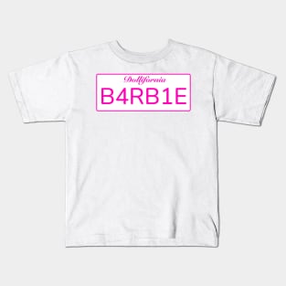 Barbie License Plate Kids T-Shirt